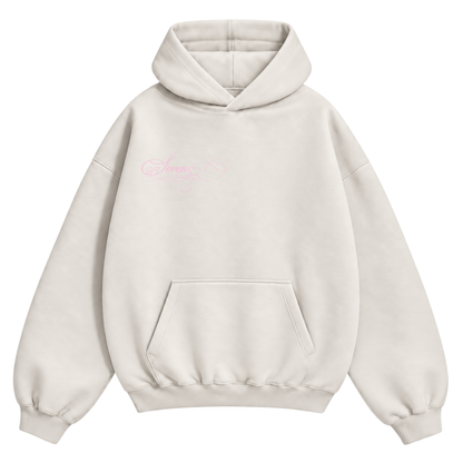 Hearts Oversize Hoodie pink