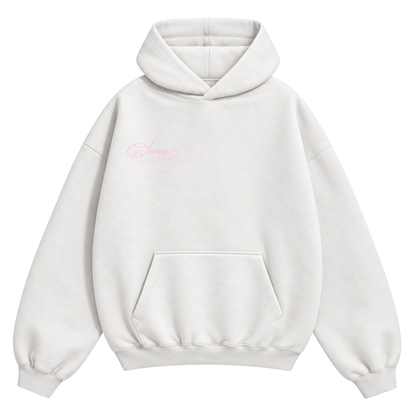 Hearts Oversize Hoodie pink