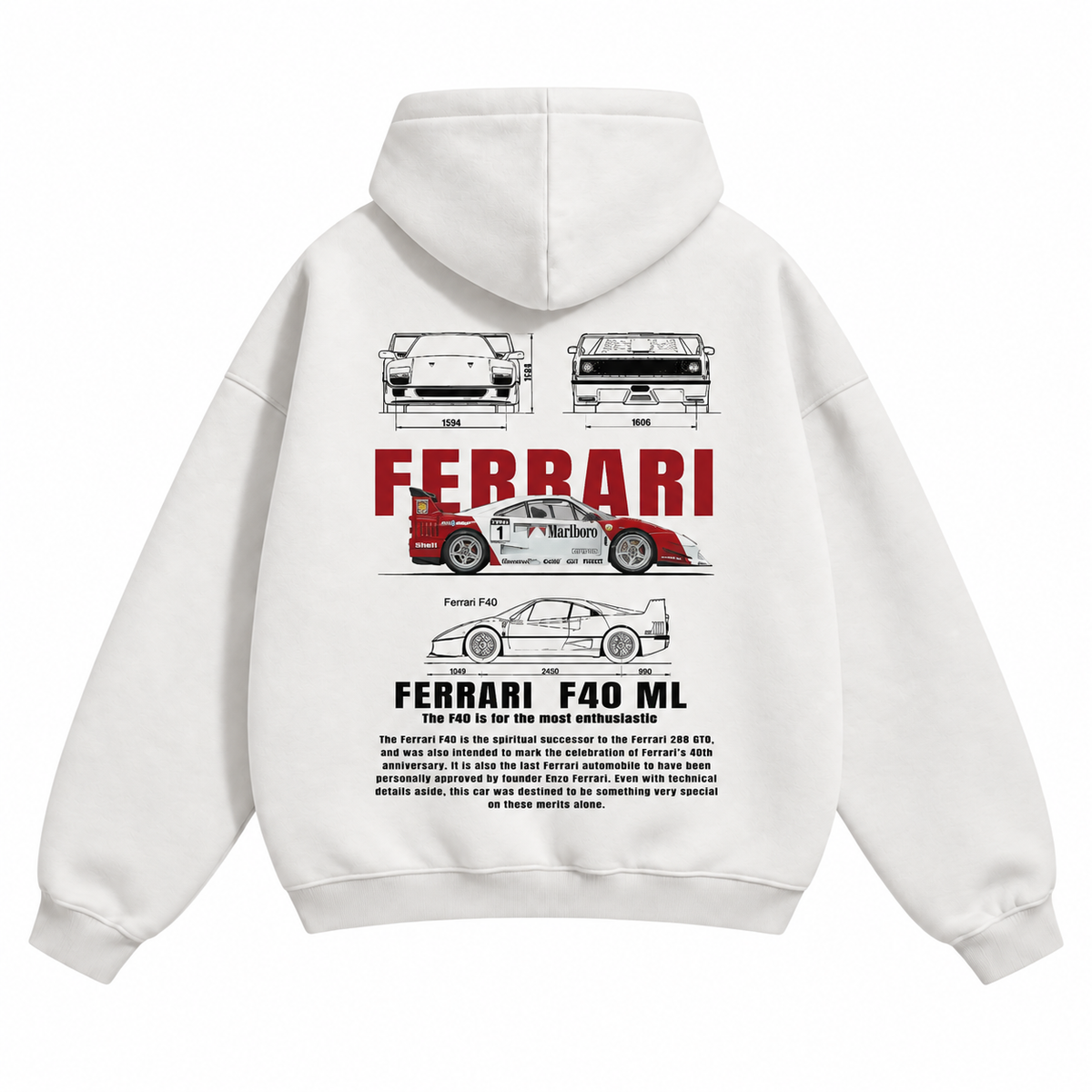 Sports Car F40 Hoodie