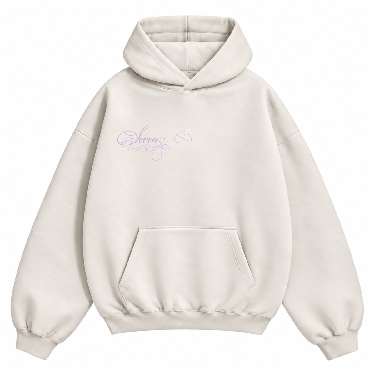 Hearts Oversize Hoodie purple