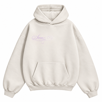 Hearts Oversize Hoodie purple