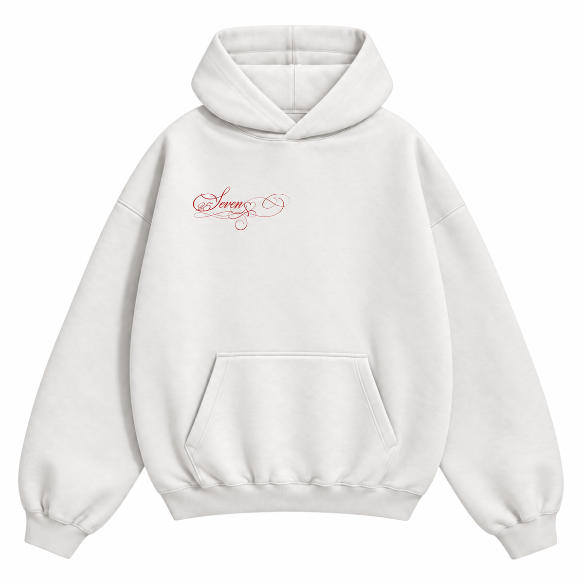 Hearts Oversize Hoodie red