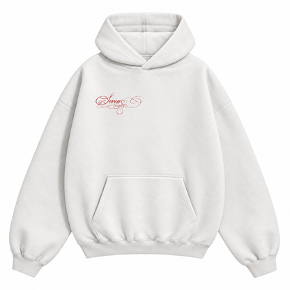 Hearts Oversize Hoodie red