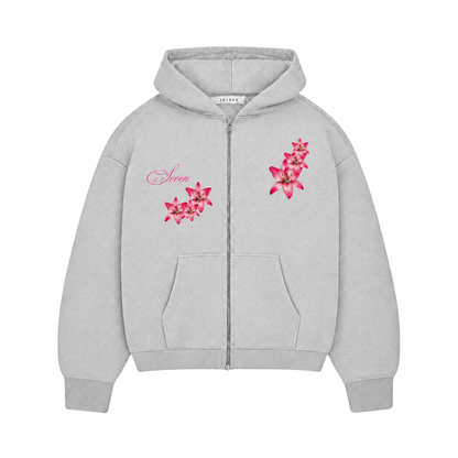 Secret Garden Oversize Zip-Hoodie