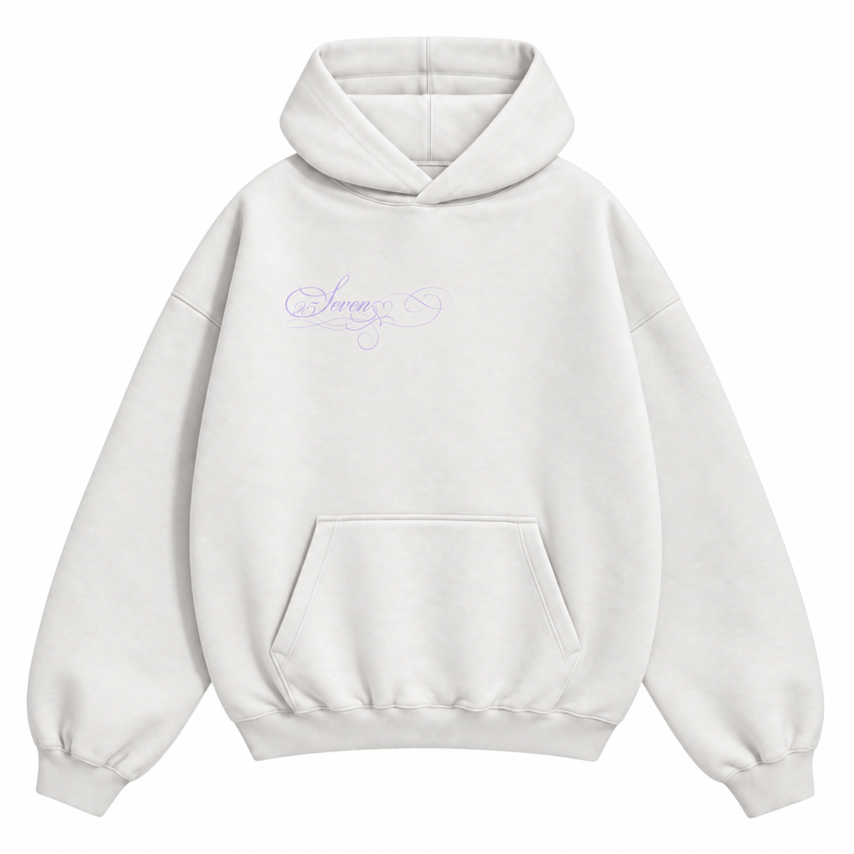 Hearts Oversize Hoodie purple