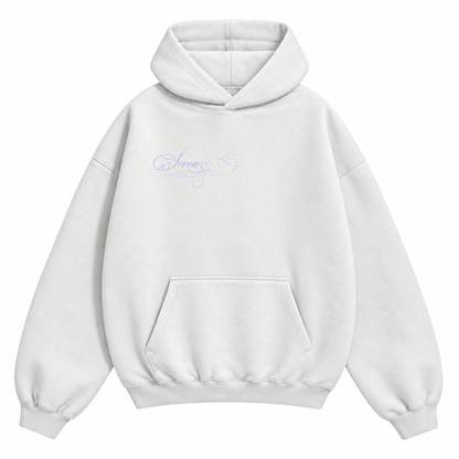 Hearts Oversize Hoodie purple