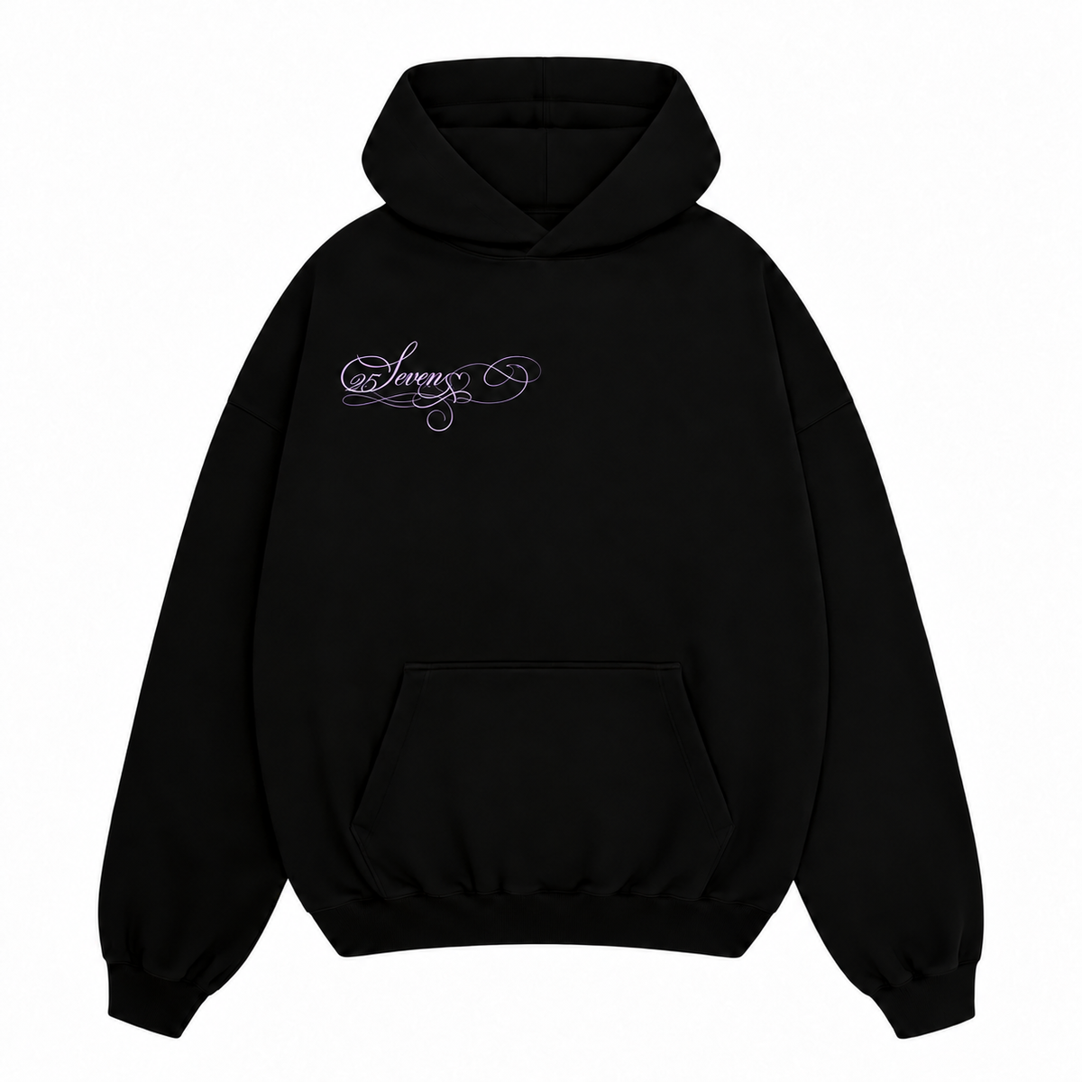 Hearts Oversize Hoodie purple