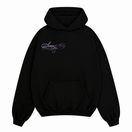 Hearts Oversize Hoodie purple