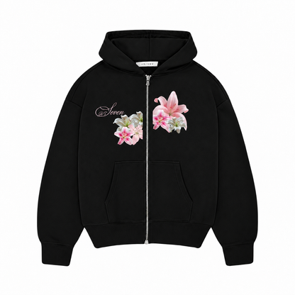 Secret Garden Oversize Zip-Hoodie